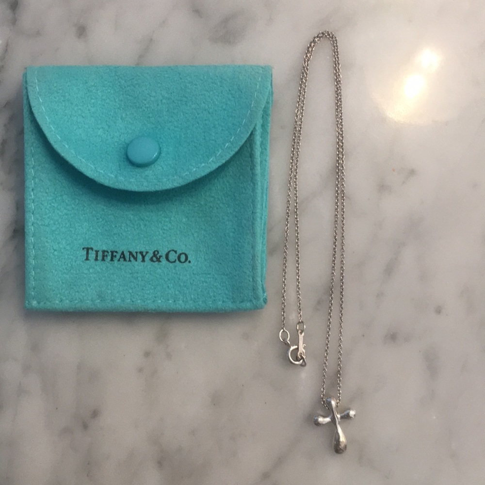 Authentic Elsa Peretti Tiffany cross pendant